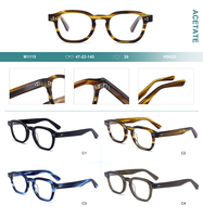 Montures de lunettes rétro carrées en acétate faites à la main en italie pour hommes