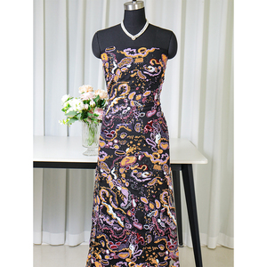 Đầy Màu Sắc Thêu Hoa Mô Hình Pháp Vải Tuyn Nhiều Màu Phi Nặng Thêu Sequin Ren Vải Cho Phụ Nữ Buổi Tối Ăn Mặc - Product Image 2