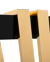 Offre Spéciale luxe lobby or en acier inoxydable en bois petite table console de couleur noire plexiglas couloir table console