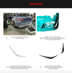 Dérives de pare-choc avant en carbone sec, pour <span class=keywords><strong>Porsche</strong></span> GT3 coupé 2 portes 991, 911, 991, 2014, ap02 2016 - Product Image 6