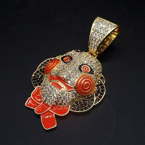 Collar de Cadena Gruesa Estilo Hip Hop con Piedras Brillantes, Diseño 6ix9ine, Clown 69, Tekashi69, <span class=keywords><strong>Saw</strong></span> Billy - Product Image 2