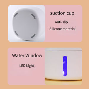 87oz/2.6L अल्ट्रा शांत बिल्ली पीने के फव्वारे के साथ फिल्टर स्वचालित पीईटी पानी के फव्वारे के साथ बिल्ली पानी के फव्वारे एलईडी प्रकाश - Product Image 5