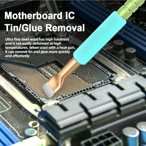 Cepillo placa base PCB cepillo de limpieza de polvo para reparación de computadoras de teléfonos móviles cerdas Juego de cepillos de aleación de aluminio - Product Image 6