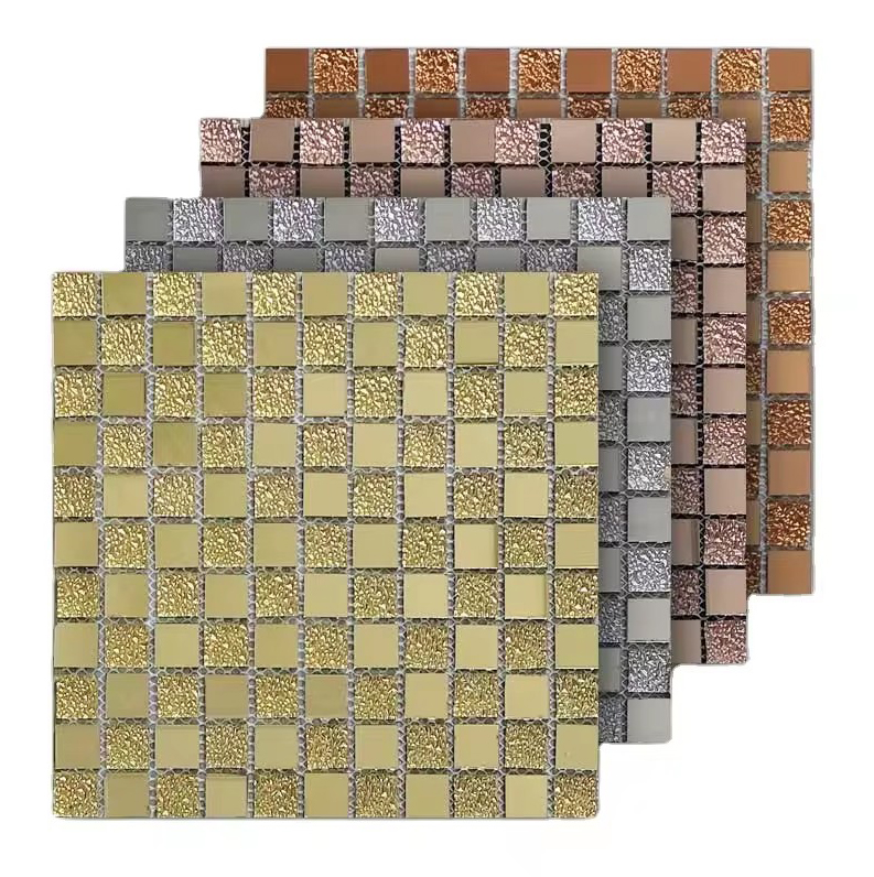 Peler et coller des autocollants muraux en mosaïque de verre d'excellente qualité design coloré design auto-adhésif pour carrelage en mosaïque à la maison