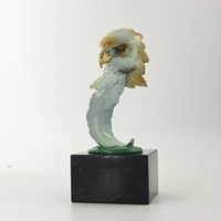 Tête d'animal personnalisée statue d'aigle en marbre buste d'animal décoratif sculpture ornement figurine à collectionner cadeau de décoration de chambre