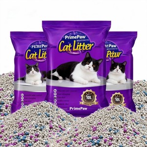 공급업체 판매 최고급 브랜드 고양이 모래 라벤더 향 냄새 제거 가능 강력 응고 100% 천연 벤토나이트 - Product Image 1