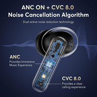 YYK-Q10 13mm grands écouteurs intra-auriculaires dynamiques conception à poignée courte écouteurs Tws sans fil antibruit avec 4 microphones HD