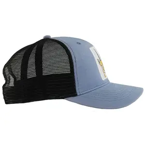 Unisex moda örgü şapkalar özel işlenmiş şapka toptan % 100% pamuklu spor 6 Panel sıkıntılı Gorra Trucker file şapka şapka