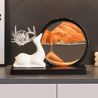 Décorations de luxe léger en céramique artistique moderne, motif cerf, pour meuble TV, meuble à vin, niche, pour la maison et le salon