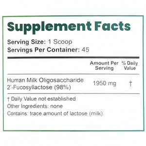 Suplemento Diario de Fibra Prebiótica en Polvo Sin Gluten 2'-Fl HMO para Mujeres Embarazadas y Apoyo a la Salud Digestiva - Product Image 2