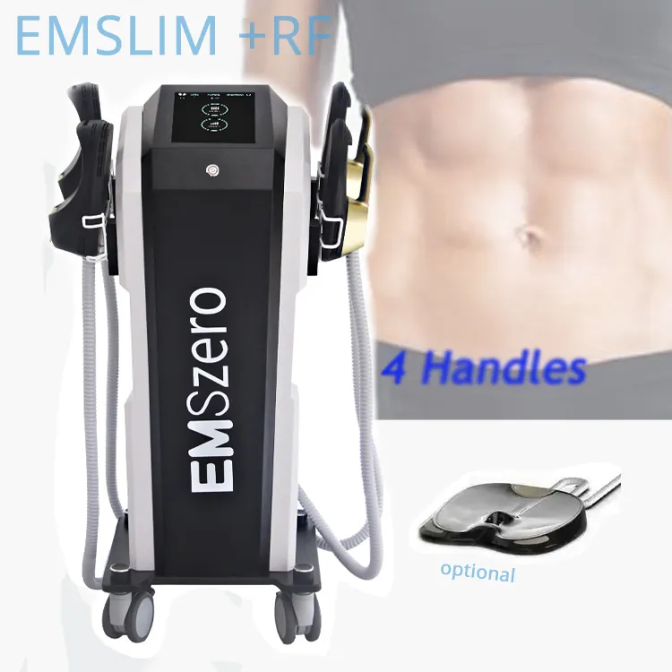 Pro 4 manijas 5000W emslim RF EMS estimulador muscular 13 Tesla EMS Zero esculpir máquina emszero con piso pélvico