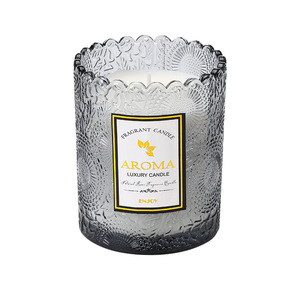 Vela de aromaterapia perfumada, cristal de encaje, cera de soja en relieve, fragancia sin humo de larga combustión, aceite esencial, regalo de cumpleaños de Navidad - Product Image 5