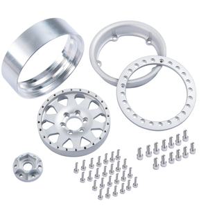Llanta de rueda de aleación Beadlock de Metal mecanizado de 2,2 \ "para coches Rock Crawler 1/10, piezas de repuesto para Wraith 90018 CC01 F350 <span class=keywords><strong>D90</strong></span> 90034 <span class=keywords><strong>RC</strong></span> - Product Image 4