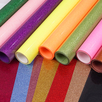 Precio de fábrica Yesion, película de vinilo de transferencia de calor con purpurina de Color hermoso, plotter de corte de prensa de calor, película de hierro en HTV