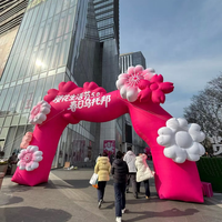 Arche gonflable cerise pour décoration d'activités extérieures et présentations