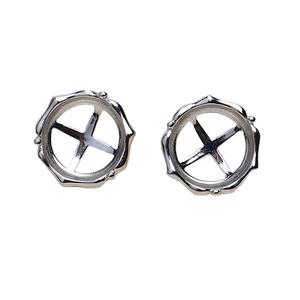 Handmade S925 Silver <b>Earring</b> <b>Holder</b> 12.5mm Pearl Horse Shell Flat Bottom Empty <b>Holder</b> DIY Accessories Jewelry Findings-3987 - Product Image 5