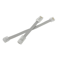 20cm RJ45 Cable Flexible Cable plano 8P8C Conector Cuerpo corto Enchufe modular