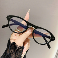 Montures de lunettes ovales élégantes pour femmes, design décoratif, en acétate, anti-lumière bleue, pour le quotidien, le bureau et les soirées