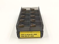 Plaquettes de tournage en carbure revêtues CVD TCMT 11 03 04 PF 4325 pour usinage CNC d'acier allié au carbone
