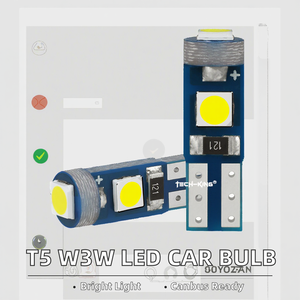 T5 W3W <span class=keywords><strong>LED</strong></span> Bóng Đèn 3030 <span class=keywords><strong>3SMD</strong></span> W3W W1.2W Canbus Xe Nội Thất Bảng Điều Khiển Nóng Lên Chỉ Số Tự Động Cụ Đèn Cho DC 12V Nêm - Product Image 3