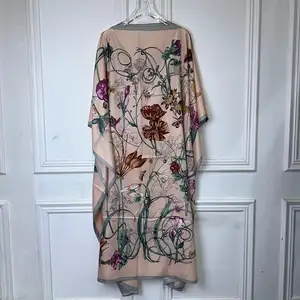 Vestido maxi estampado africano para praia e férias, vestido caftan muçulmano, vestidos para mulheres, atacado de fábrica WINYI