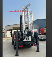 Foreuse de forage profond montée sur camion de 300 m, moteur de 74 kW avec pompe à boue, machine de forage minière DTH, foreuse hydraulique pour puits d'eau