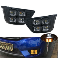Feux antibrouillard LED 2-en-1 pour Honda Fit Jazz GK5 2014-2017 |   Feux de brouillard avant intégrés avec DRL