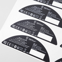 Anpassbare Klebeetiketten aus PVC-Vinyl, wasserdicht, für Bedienfelder, mit Digitaldruck