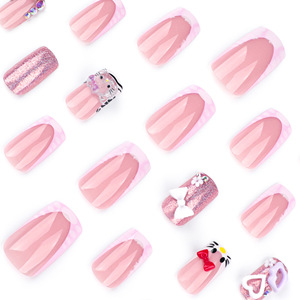 Usine <span class=keywords><strong>pas</strong></span> <span class=keywords><strong>cher</strong></span> en gros 3D Nail Art bricolage décoration mignon chat arc presse sur les <span class=keywords><strong>ongles</strong></span> à pois <span class=keywords><strong>faux</strong></span> <span class=keywords><strong>ongles</strong></span> <span class=keywords><strong>avec</strong></span> des motifs pour la beauté - Product Image 3