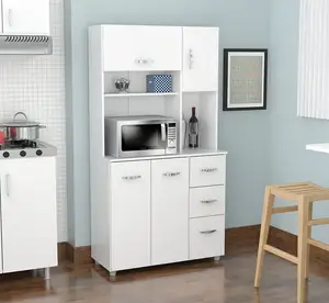 Putih Lemari Desain Oven Kabinet Dapur Dapur dan Lemari Organizer