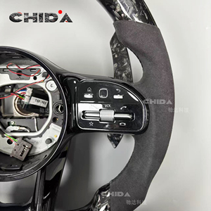 Volante de Fibra de Carbono Forjado Personalizado, Apto para <span class=keywords><strong>Mercedes</strong></span> Benz W206 W205 W204 W213 W177 W463 GT GLS63 GLE63 G63 A45 C63 E63 - Product Image 5