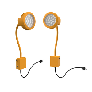 Lampe d'atelier LED à col de cygne portable, dimmable, en aluminium, protection IP65, 20W, 130 lumens, fournie par le fabricant - Product Image 2