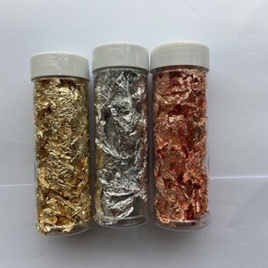 Feuilles comestibles en or rose, feuilles d'or, d'argent et d'or rose pour la décoration de gâteaux - Product Image 6