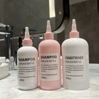 Offre Spéciale – Bouteille en plastique PET blanche ou rose de 100 ml, 150 ml, 250 ml, 350 ml, 500 ml avec bouchon à bec verseur pour gel capillaire, emballage personnalisé, encre, pigment, peinture