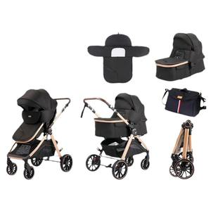 Passeggino Pieghevole Multifunzionale Kidilo con Seduta Alta per <span class=keywords><strong>Neonati</strong></span> con Accessorio Seggiolino Auto e Navicella, Portata 15 kg - Product Image 5