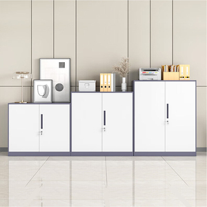 Kim loại có thể khóa 2 cửa tủ văn phòng nhỏ cấu hình thấp với kệ, tủ kích thước nhỏ cho văn phòng nhà lưu trữ không gian lưu trữ tập tin - Product Image 6