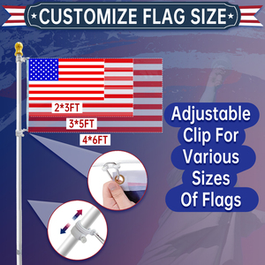 Телескопический ручной сигнальный флаг Регулируемая длина Цветная Печать Летающий флагшток 5 футов - Product Image 5