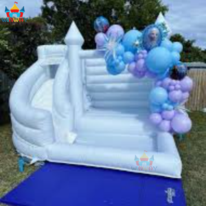 Vente en gros en stock WINWAYTOYS Château gonflable pour enfants Macaron Bleu 4x4m en PVC avec toboggan et piscine à balles avec souffleur pour fête - Product Image 6