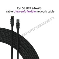 Cat5E kabel Ethernet, bulat UTP 24AWG UTP lembut 4 pasang CE beberapa putaran tembaga 100% oksigen Gratis kabel Patch tembaga kabel Cat5E