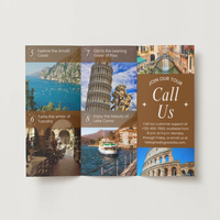 Brochure pliée en trois avec logo et impression personnalisés en gros (OEM) - Flyer promotionnel en papier recyclé pour agences touristiques