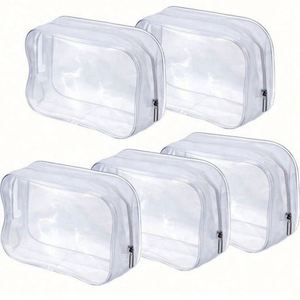 Custom Promotional Gift Transparent PVC Waterproof <b>Toiletry</b> Travel <b>Storage</b> Cosmetic Makeup Bag Pouch With Zip - Product Image 5