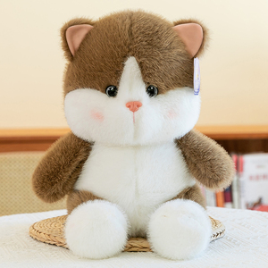 Juguete de Peluche de Algodón PP para Niños, Muñeco de Felpa Súper Suave para Decoración del Hogar, Muñeco de Peluche con Dibujos Animados de Gato Melocotón - Product Image 2