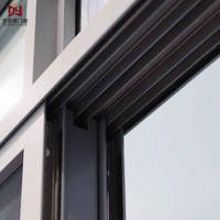 Fenêtre coulissante horizontale moderne en alliage d'aluminium avec moustiquaire anti-insectes pour application extérieure - Taille personnalisée