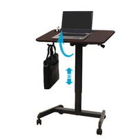Podium de bureau interactif à jambe unique réglable Table de discours d'enseignant mobile verticale populaire hauteur inclinable pour salle à manger chambre