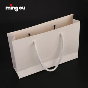 Sacs cadeaux en papier personnalisés A3, A4, A5, sacoches en papier blanc uni à sublimation