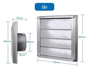 Rejilla de Ventilación Cuadrada de Acero Inoxidable de Alta Resistencia para Exteriores, Moderna, Resistente al Viento y a la Lluvia, para Uso Industrial y Comercial - Product Image 3