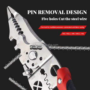 092c xử lý màu đỏ đa sử dụng dây cắt Tước công cụ dây vũ nữ Thoát y plier Cutter Uốn Tóc bồng công cụ chuyên ngành thợ điện kìm - Product Image 5