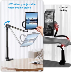 Portable Flexible Lazy Bracket for for <b>Tablets</b> ABS Plastic Clip Fix Mount Mobile Phone Holder <b>Stand</b> for Bed Desktop Use - Product Image 5