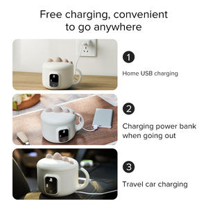 Ciotola di isolamento intelligente per bambini portatile <span class=keywords><strong>in</strong></span> acciaio inossidabile per alimenti per bambini per alimentazione termostatica ciotola per bambini con ricarica rapida - Product Image 5