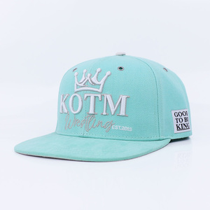 Logo brodé 3D personnalisé de couleur <span class=keywords><strong>verte</strong></span> Chapeau à bord plat en daim Street Style Hip-Pop 6 Panel <span class=keywords><strong>Snapback</strong></span> - Product Image 1